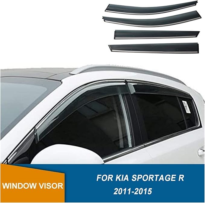 Window Wind Deflectors For Kia Sportage R 2011 2012 2013 2014 2015 Side