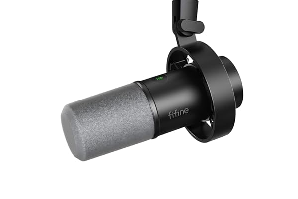 FIFINE Dynamic Microphone, XLR/USB Podcast Recording PC Microphone for Vocal Voice-Over Streaming, Studio Metal Mic with Mute, Headphone Jack, Monitoring Volume Control, Windscreen-Amplitank K688