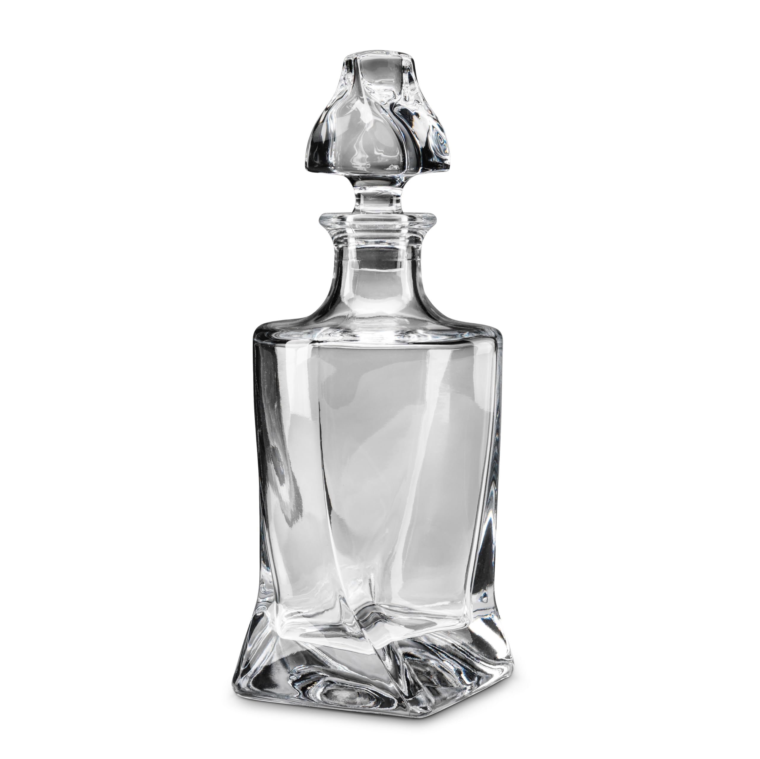 Connoisseur Creations Premium Twisted Heavyweight Glass 750 ml Capacity Whisky Decanter