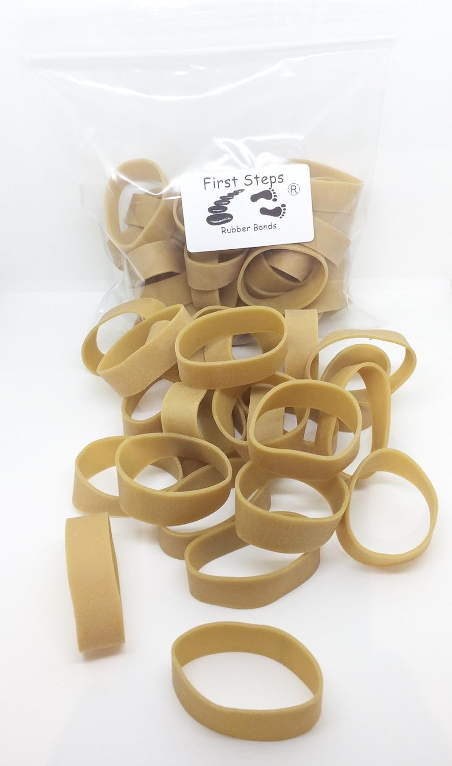 25 x Short Thick 2 inch x 1/2 inch Wide First Steps Rubber Elastic