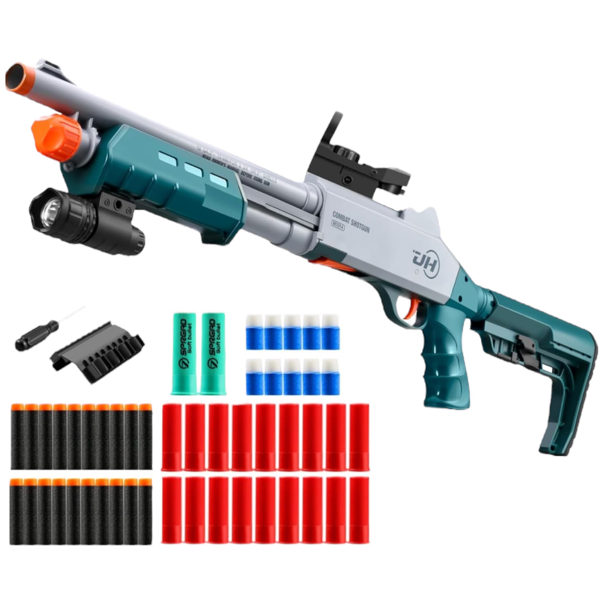Toy Shotgun Soft Bullet Foam Dart Toy Gun Blaster Shell Ejecting with Accessories Gift for Outdoor Games