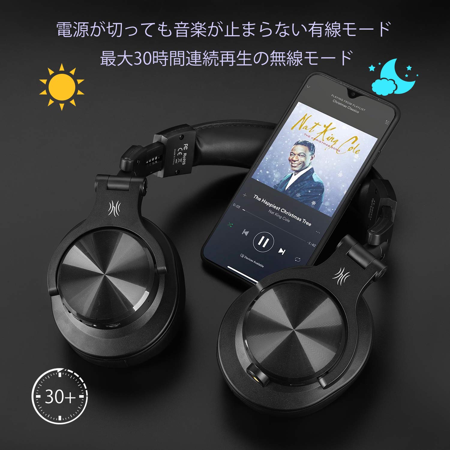 OneOdio 高性能 ヘッドホン Bluetooth モニターヘッドホン
