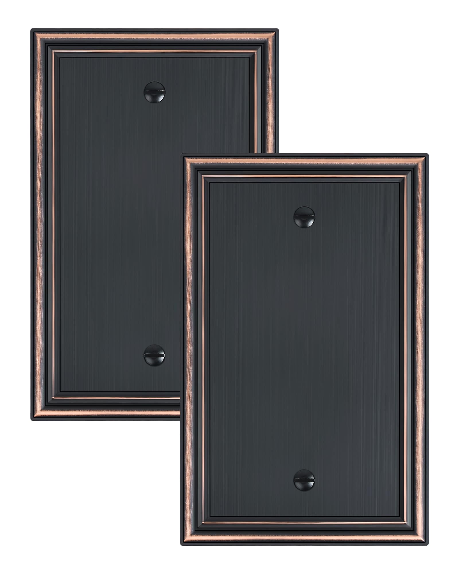 TREEWELL 2-Pack Single Blank Wall Plates, Durable