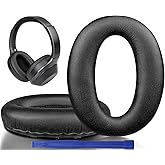 SOULWIT Replacement Earpads Cushions for Sony WH-1000XM2 (WH1000XM2) & MDR-1000X (MDR1000X) Headphones, Ear Pads with Noise Isolation Foam, Added Thickness (Black)