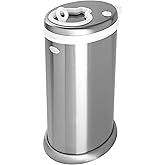 Ubbi Limited Edition, Money Saving, No Special Bag Required, Steel Odor Locking Diaper Pail, Chrome, 3.18 ounces