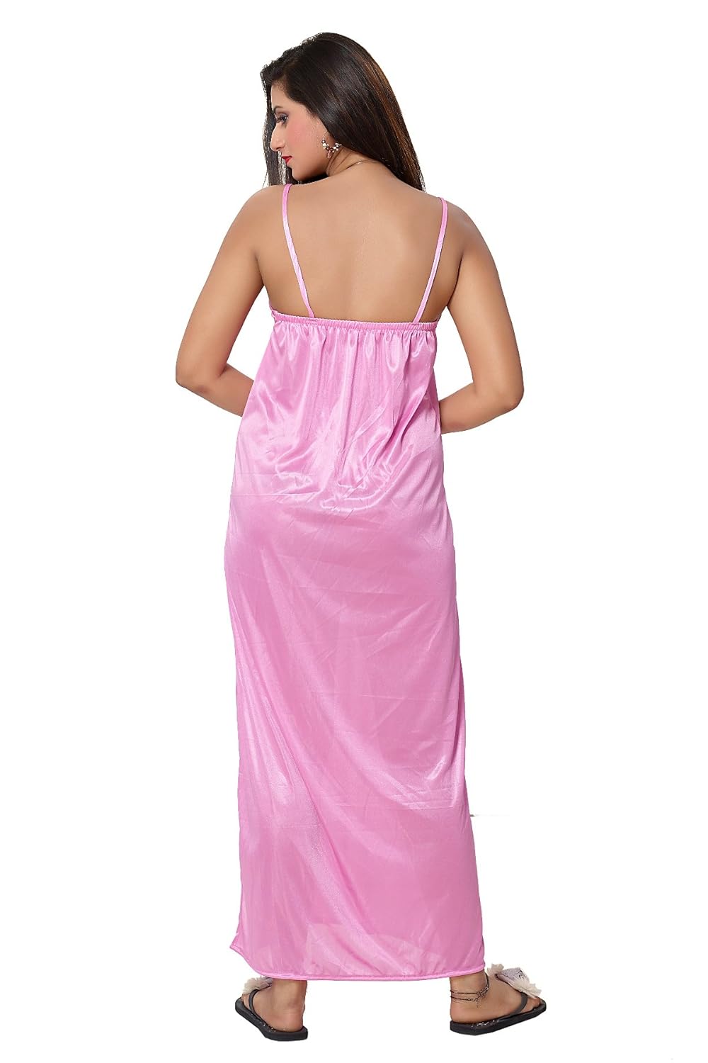 fashigo women's 2 piece satin nighty (free size)