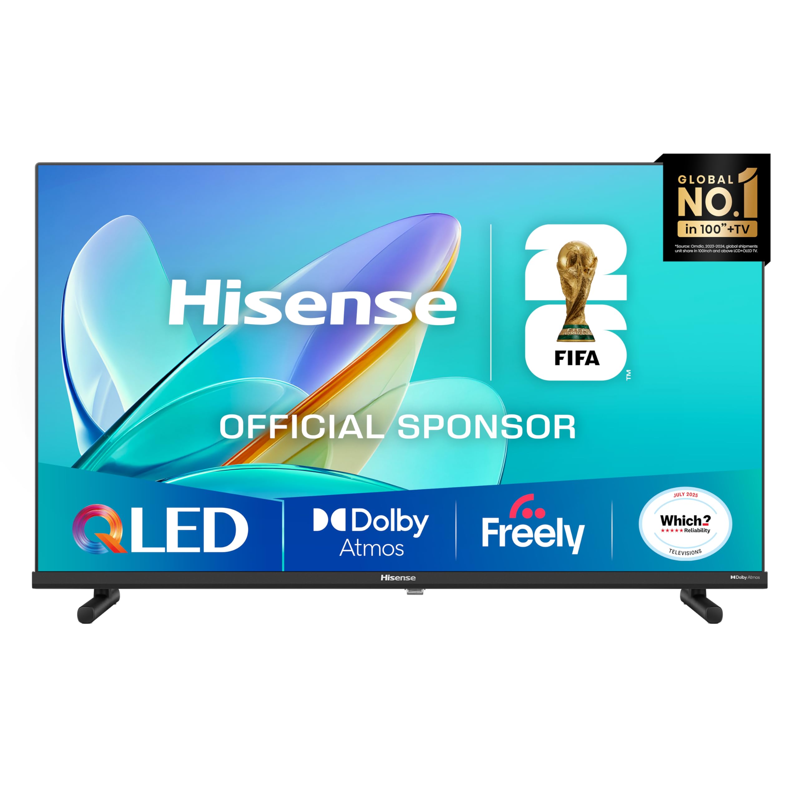 Hisense 40" 40E5QTUK QLED FHD Smart TV - Quantum Dot Colour, Full HD, Dolby Atmos, Sports Mode, Games Mode, Dual Position Stand with Freely, Disney +, YouTube, Netflix