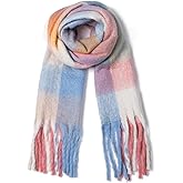 TUSHUSTY Winter Women Chunky Scarf Warm Blanket Big Thick Large Oversized Wrap Colorful Long Solid Scarves
