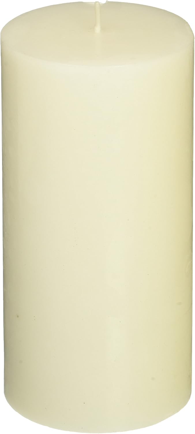 Zest Candle Pillar Candles, 3 by 6-Inch, White Citronella