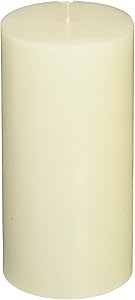 Zest Candle Pillar Candles, 3 by 6-Inch, White Citronella