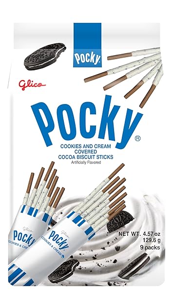GLICO POCKY COOKIE & CREAM 9 PACK, 5.40 OZ