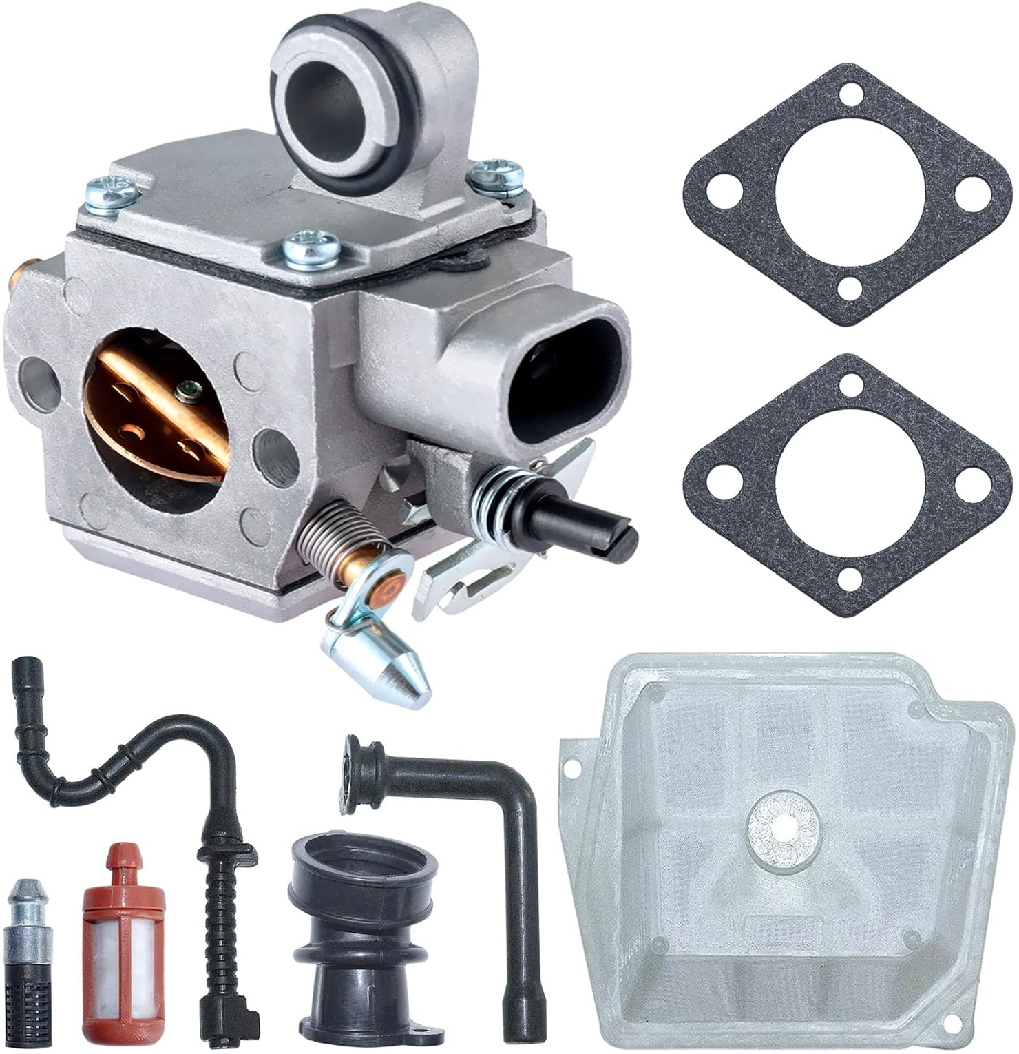 Carburetor Kit for MS 361, MS 361 C, AUMEL Carburetor + Gaskets + Air Filter + Oil Filter + Fuel Hose + Intake Manifold MS361 Chainsaw Accessory Spare Parts