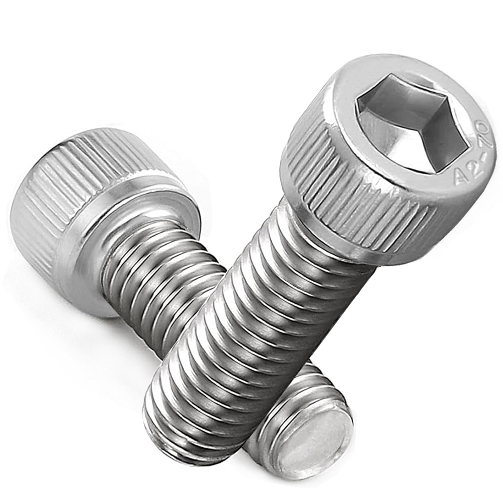 AMLOOPH M4 Screws, M4 X 25mm Allen Socket Head Cap Screws/Bolts - 4mm Diameter Fully Threaded M4 Bolts 25mm A2 Stainless Steel Long Hex Socket Bolt Coarse (Pack Of 20) — image 1