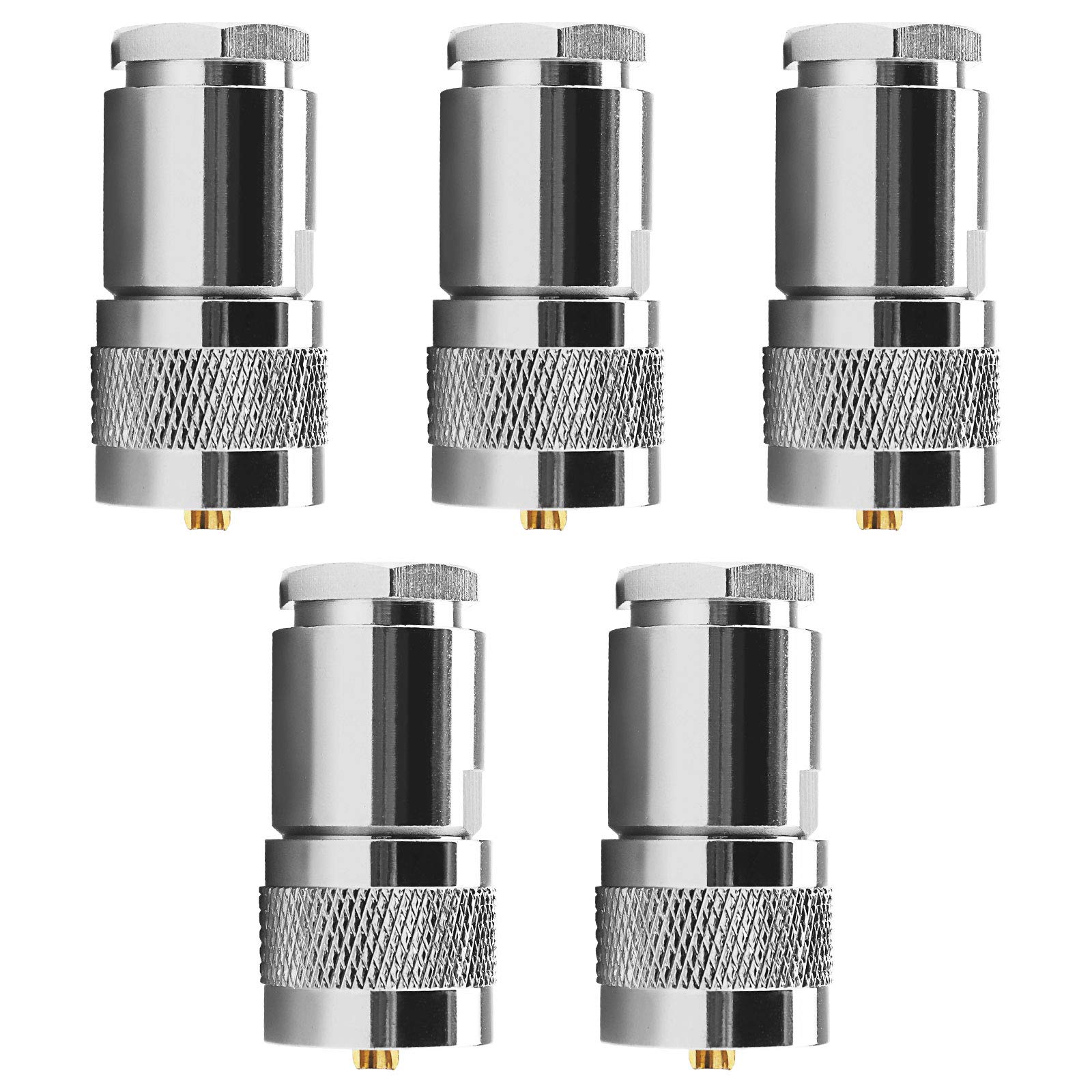 Be In Your Mind 5Pcs PL259 Cable Clamp Compression Plug Coaxial Adapter for 7D-FB Ecoflex 10 RG213 RG214 LMR400
