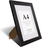Fabian Clarke London A4 Black Wooden Picture Frame with White Mount view 4