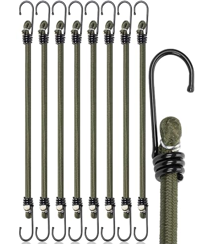 PATIKIL 39-Inch Bungee Cord With Hooks – 2-Pack Heavy Duty Straps, Elastic Rope With Dual Hooks For Camping, Trucks, Boats, Tarps (Black)