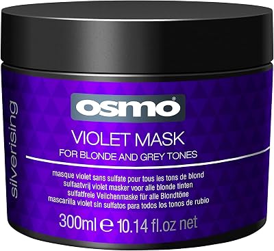 OSMO Silverising Violet Mask 300 ml Sulphate Free Jojoba Oil for Blonde Hair