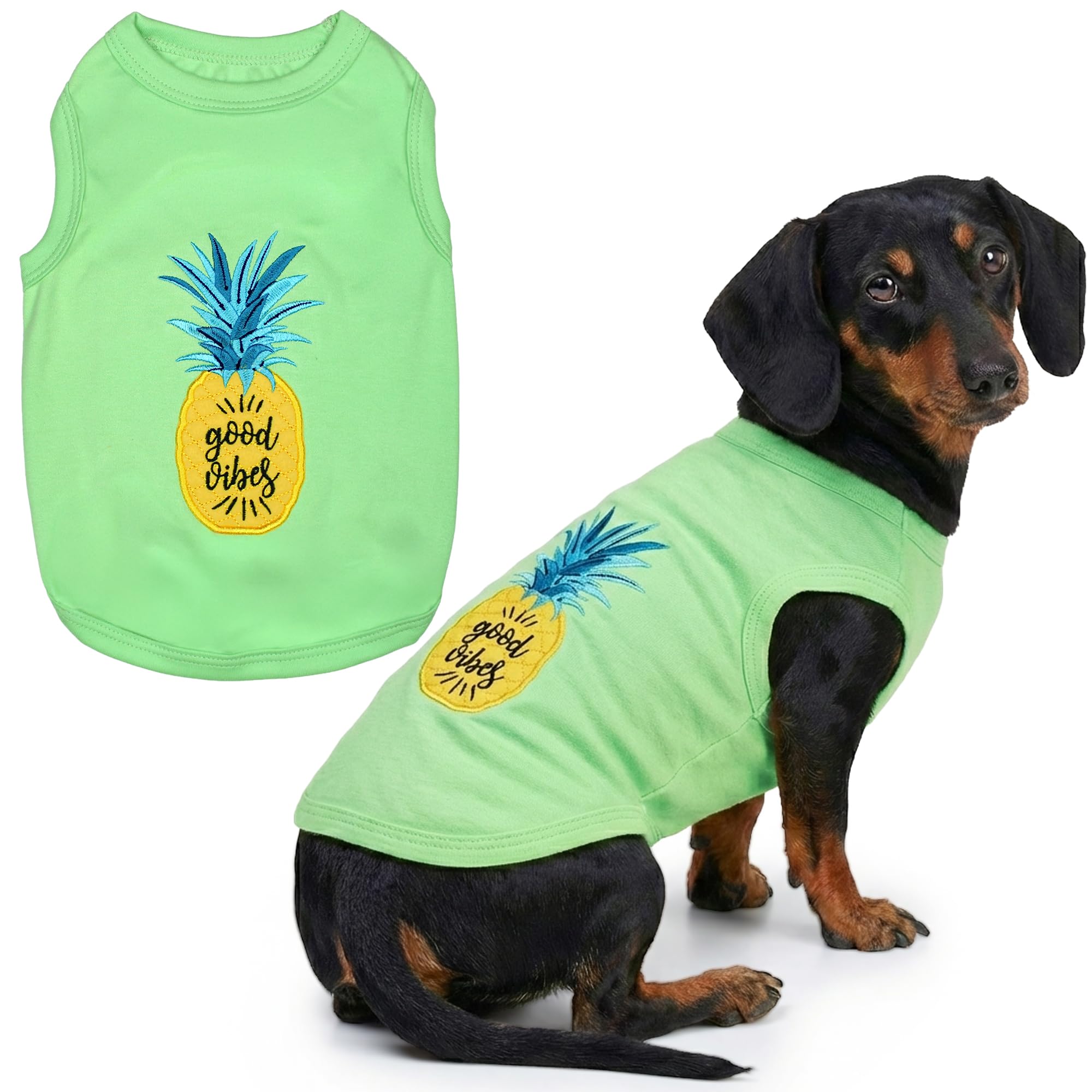 Parisian Pet Pineapple Dog Cat Clothes Tee Shirts Dog T-Shirt, XL