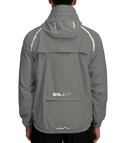 Fangfei Men Reflective Coat Hooded Windbreaker Fashion