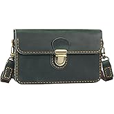 Robrasim Handmade Leather Crossbody Wallet Bag for Women, Small Cell Phone Purse with Card Slots