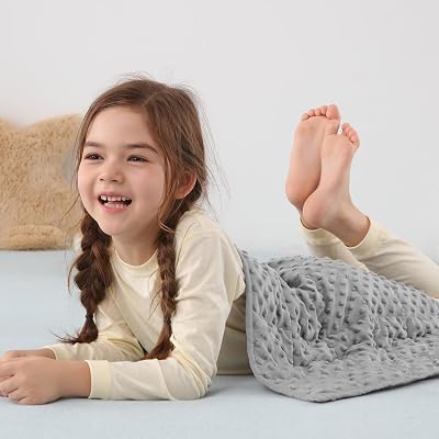 Sivio Weighted Lap Blanket, Weighted Blankets,Soft and Cozy Cooling Heavy Blanket, Calm and Nap, School and Home,2lbs 20 x 30inches, Grey