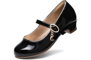 DREAM PAIRS Girls Mary Jane Low Heel Princess Flower Wedding Party Pump Dress Shoes