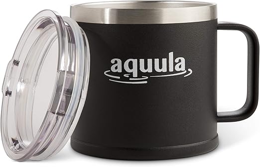 Amazon Com Stainless Steel Travel Mugs With Lid 18 Oz Matte Black Vacuum Insulated Cup And Coffee Mug For Outdoors Camping Hiking Boating Beer Rust Proof Bpa Free Sweat Proof Thermos Kitchen Dining