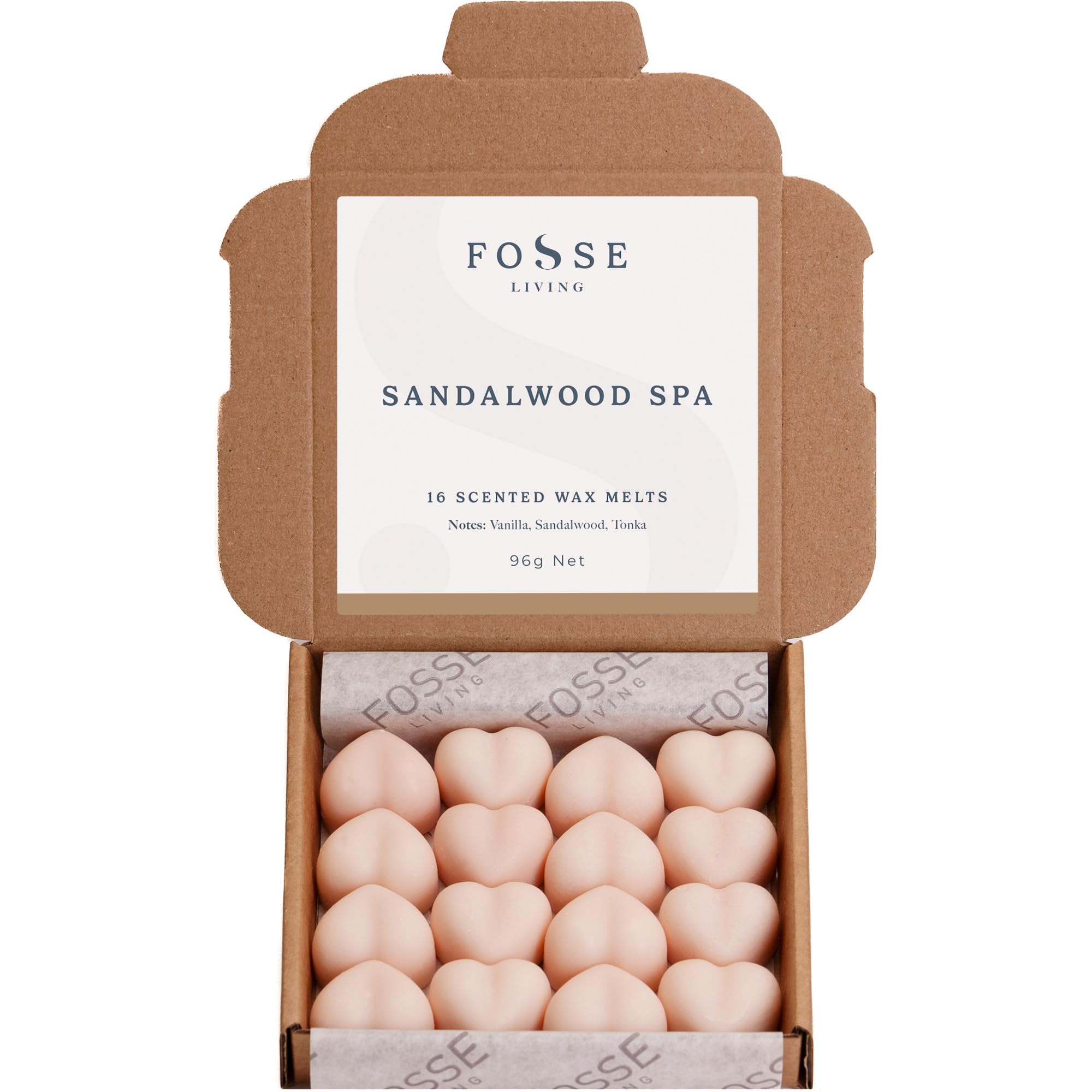Sandalwood Spa Strong Scented Wax Melts 16 Pack - The Gift for Every Occasion – Made in the UK