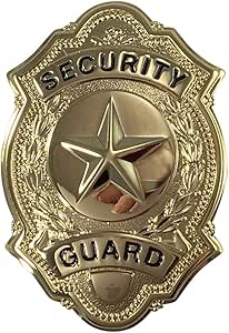 Amazon.com: Security Guard Officer Star Center Uniform Shirt Jacket Badge Shield Gold Finish 1-5 ...