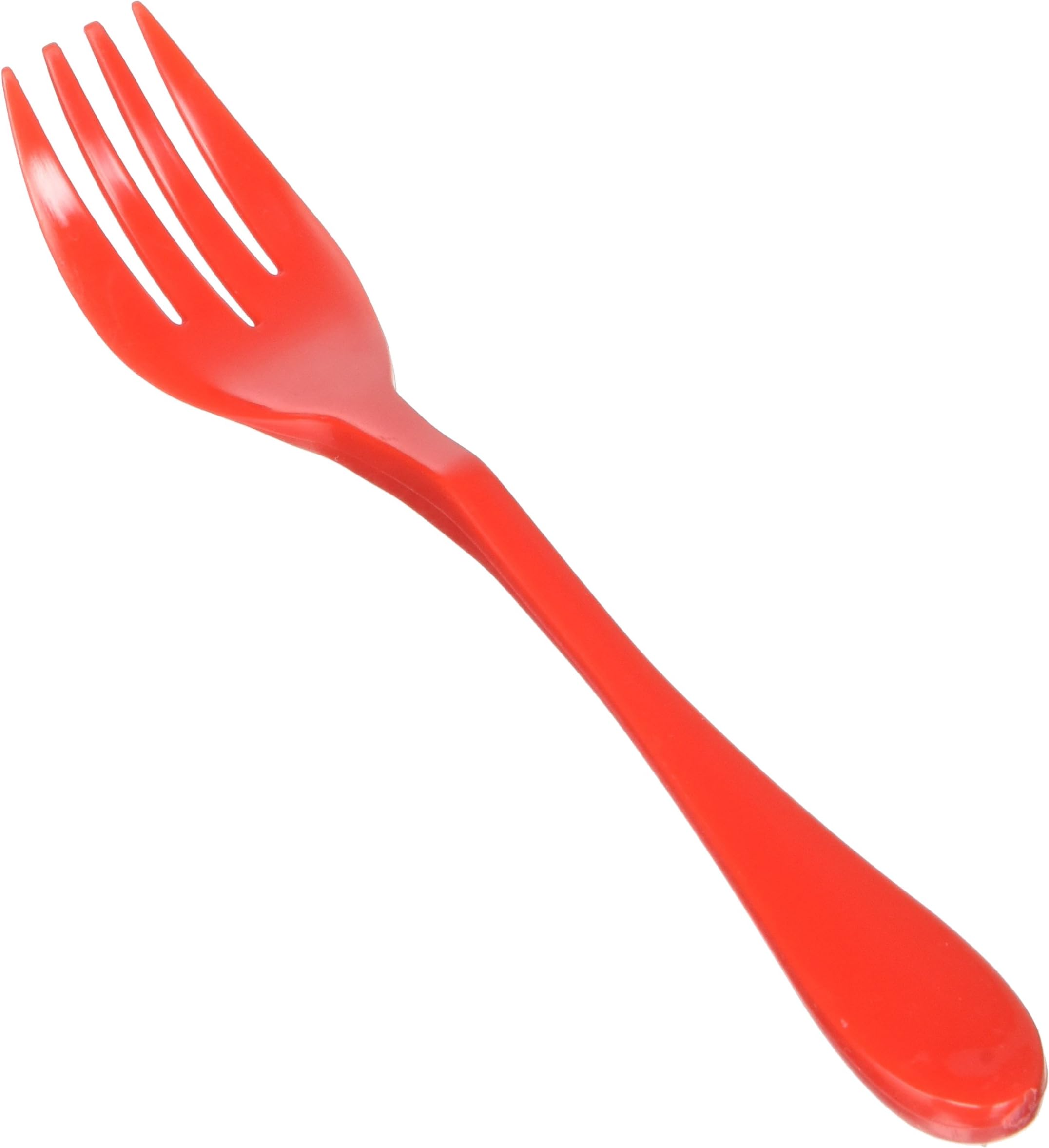 Knork Plasticware Reusable Plastic Forks, 24 Piece Set, Red