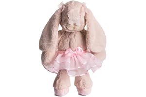 DILLY DUDU Ballerina/Ballet Bunny Plush Toy Stuffed Animal Rabbit Doll 10-inch(Pink)