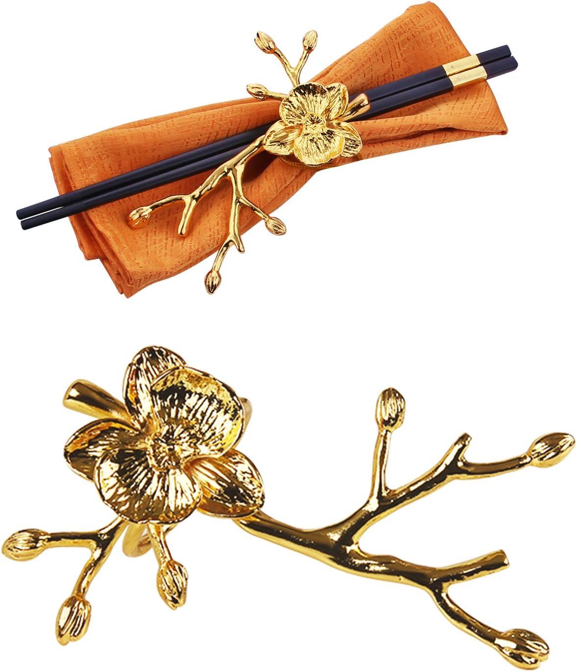 JINHAICHU Gold Napkin Rings Metal Table Napkin Rings Modern