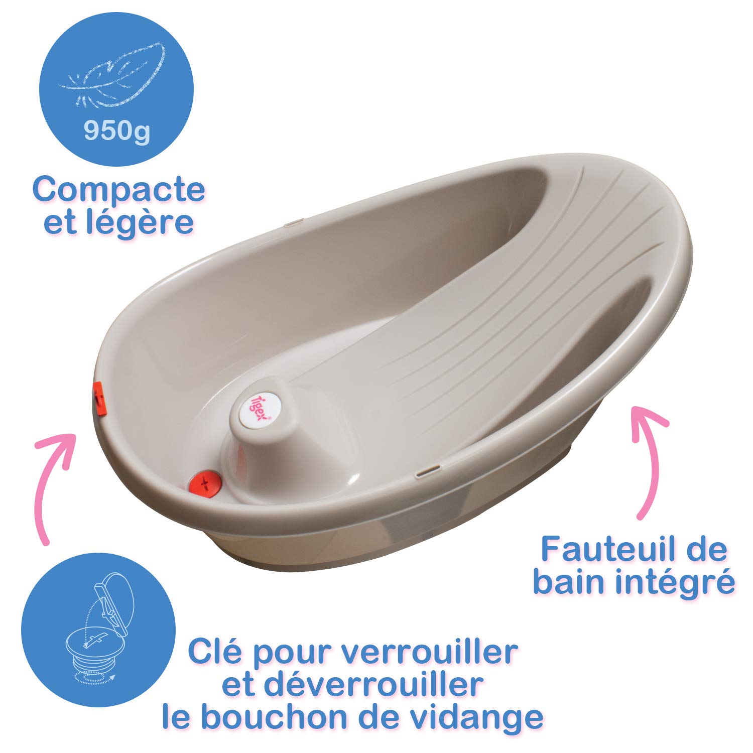 Betwin360 Tv Bebe Puericulture Baignoires Et Sieges De Bain 0 12 Mois Tigex Baignoire Bebe Mini Compacte Et Ultra Legere Base Antiderapante