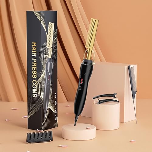 Electric Hot Comb, Professional High Heat Ceramic Press