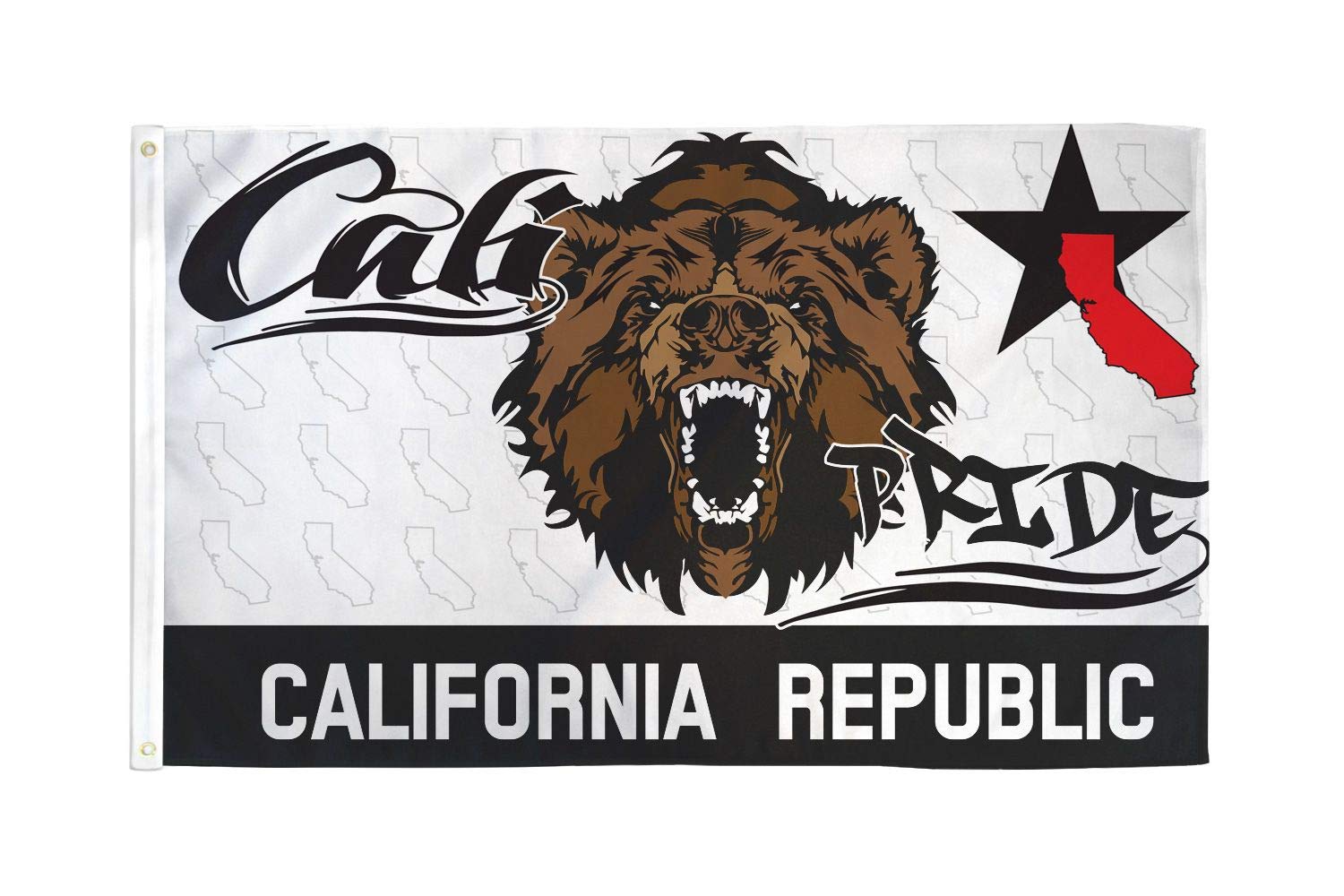 AZ FLAG - California Pride Flag - 3x5 Ft - 100D Polyester Californian Republic Banner with Two Metal Grommets - Fade Resistant - Vivid Colors - 3' x 5' Feet - 150x90 Cm