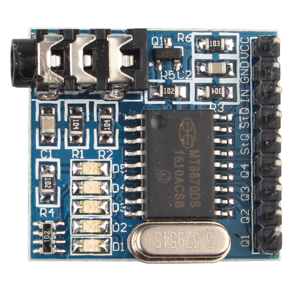 HALJIA MT8870 DTMF Voice Decoder Module Voice Telephone Module Audio Decoder Voice Dialing Control Module Compatible with Arduino, Raspberry Pi, ARM MCU & More