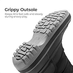 DREAM PAIRS Boys Girls Snow Boots Water-Resistant
