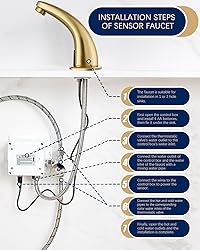 Touchless Bathroom Sink Faucet，Automatic Motion