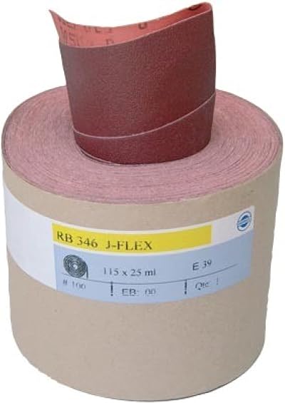 Hermes PLA30247 Rb 346 J-Flex Abrasive Cloth Roll 150 Grit 115 x 25m