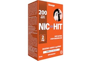 Quit Smoking aid Nicotine Spray Nic-Hit Orange Flavor 2mg - 200 Sprays