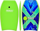 Nalu Bodyboard 41in with Leash Crescent Tail XPE Core Green view 1