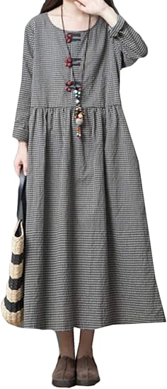 Amazon Alppvレディース リネン ワンピース おしゃれ シンプル 夏 森ガール ワンピース カジュアル 綿 麻 ワンピース ガール Aライン ゆったり スカート ワンピース チュニック 通販