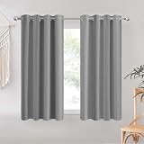 Aspire Homeware Blackout Curtains 46x54 Inch Grey Eyelet 2 Panel view 2
