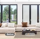 rabbitgoo Window Film Privacy 30x400 cm Frosted Glass Self Adhesive Roll view 8
