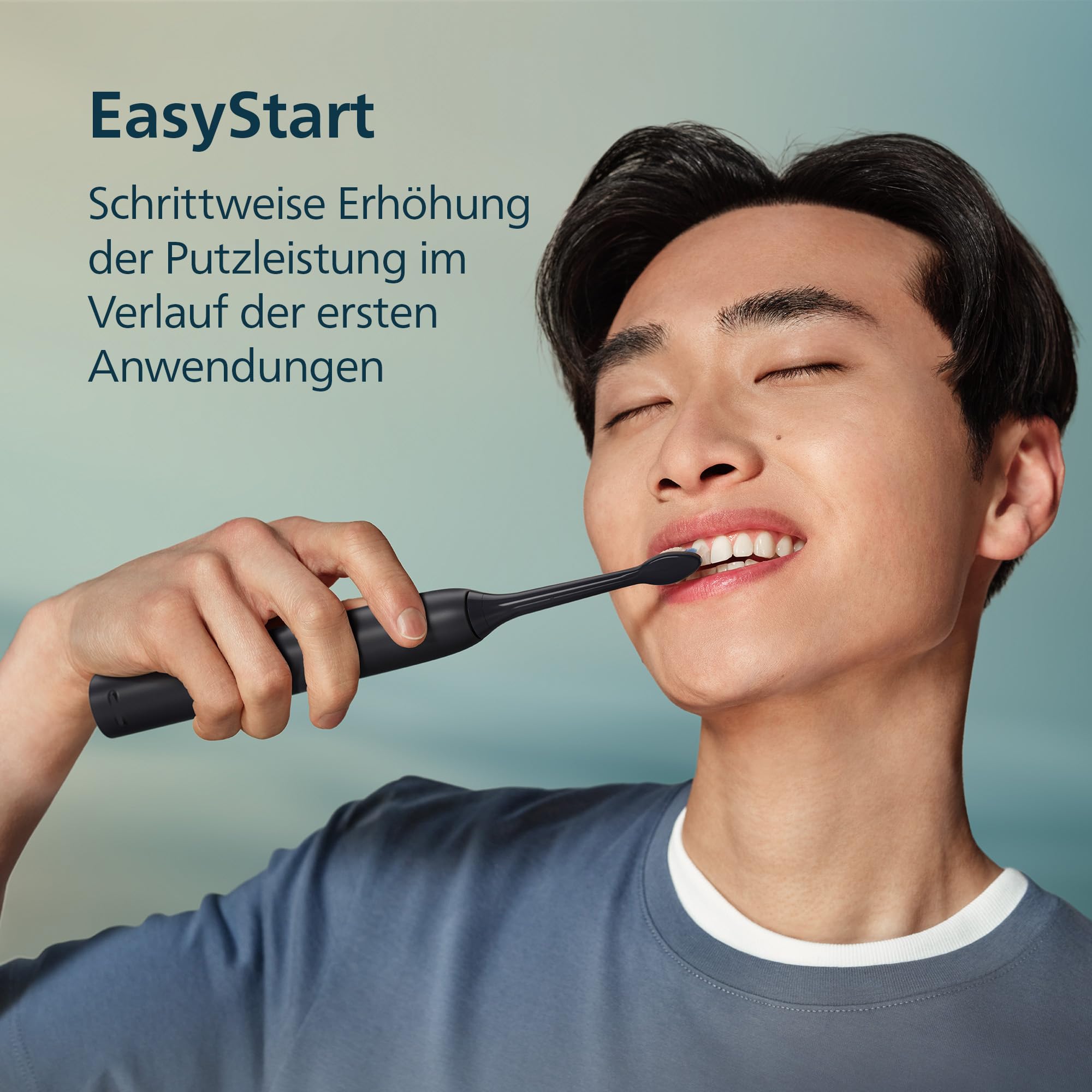 Philips Sonicare Series 4100 Elektrische Zahnbürste – Schallzahnbürste mit Drucksensor, 4 Putzeinstellungen, EasyStart, SmarTimer, 21 Tage Laufzeit, Reiseetui, Schwarz, HX4046/52, [Neu] 6