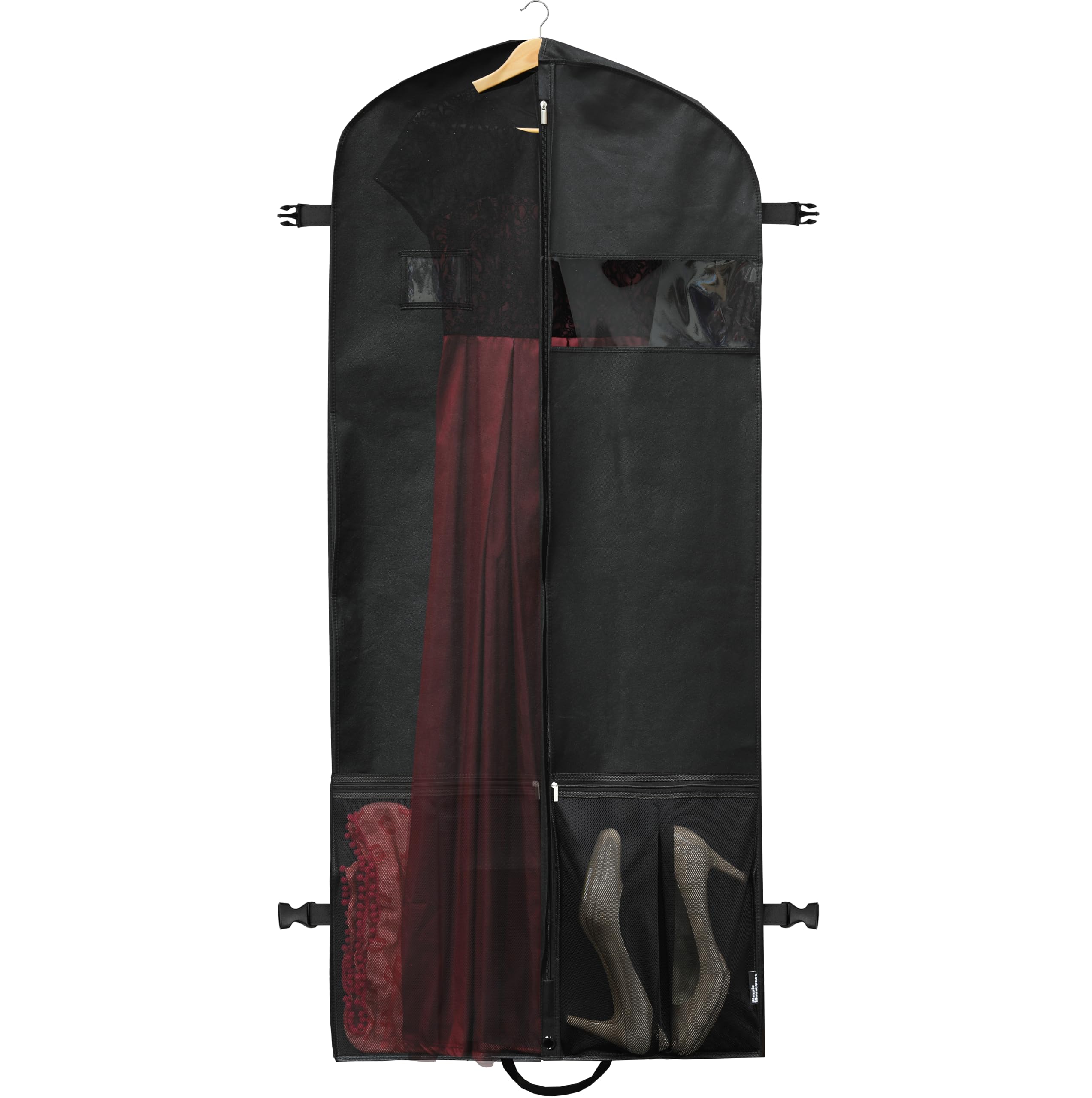54-Inch Heavy Duty Garment Bag w/Pocket For Suits, Tuxedos, Dresses, Coats