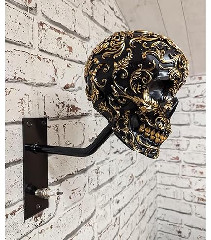 Porte Casque Moto Tete De Mort Support Mural Tête De Mort Pour