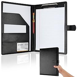 Professional Padfolio with Clipboard, Faux Leather