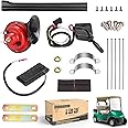 10L0L Golf Cart Turn Signal Kit with Horn Brake Hazard Blinker Light Switch with 9-pin Plug Wiring Harness, Suitable for Yamaha, Club car, EZGO (Fit Input Current 12V)