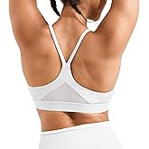 Sports Bras for Women High Support - Womens Spaghetti Strap Padded Yoga Sports Bra - Soft Comfy Y Back Workout Tops Gym